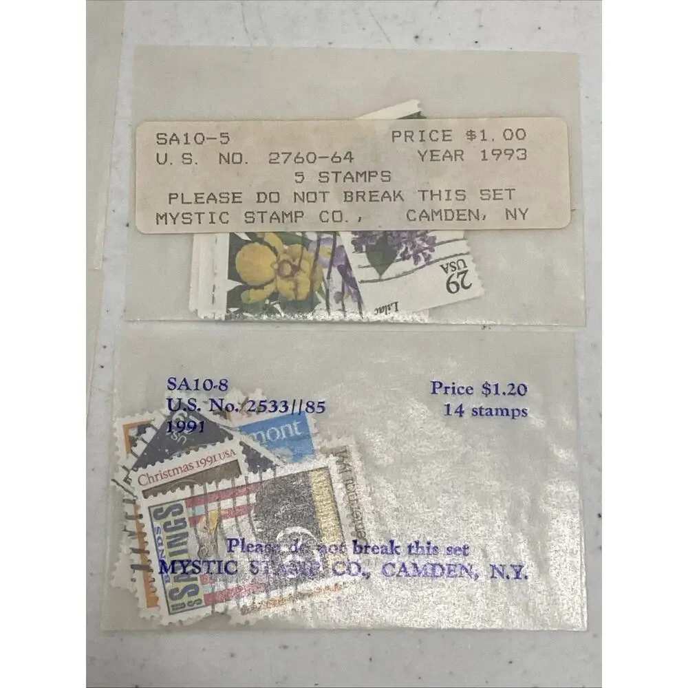 Vintage Postage Stamps US Collection Lot Of 71 Used Off Paper‎ Dated 1895-1994